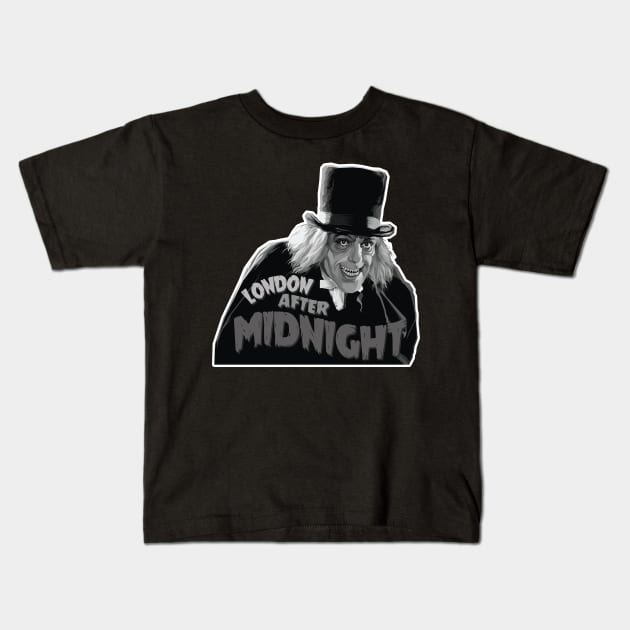 The Man in the Beaver Hat (Black & White) Kids T-Shirt by pentoolarts